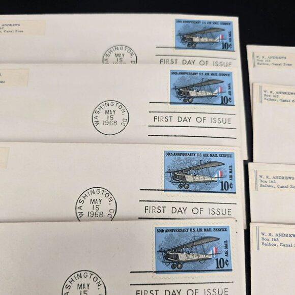 1968 First Day Of Issue Envelopes 50th Anniversary U.S. Air Mail Service LI3006 - Picture 2 of 8